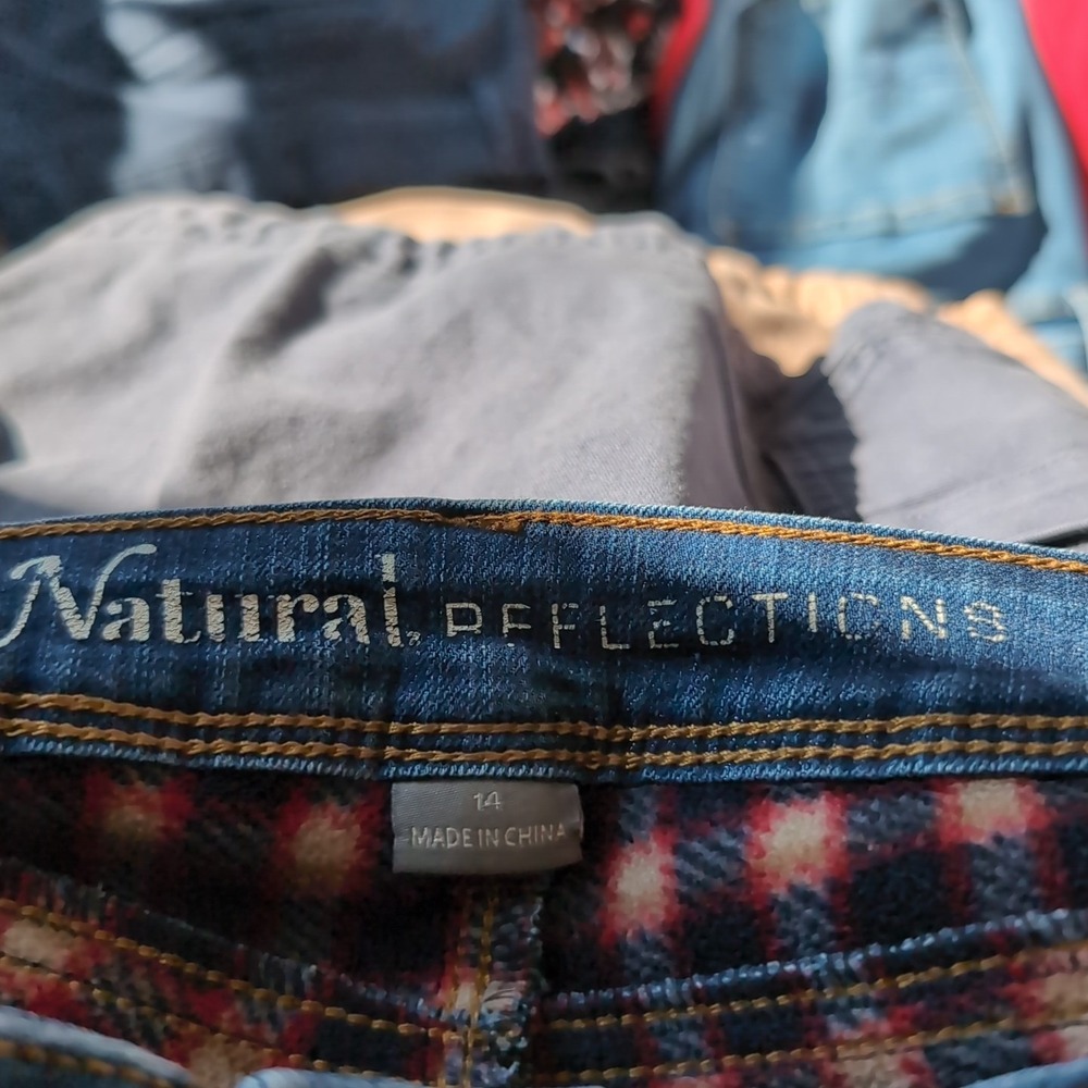 Natural Relections Women's Denim Jeans With Flannel Lining Size 14 Puckering - Picture 3 of 4